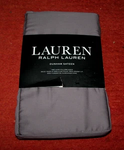 (2) RALPH LAUREN "Dunham Sateen" KING Pillowcases (CHARCOAL GRAY) - Picture 1 of 2