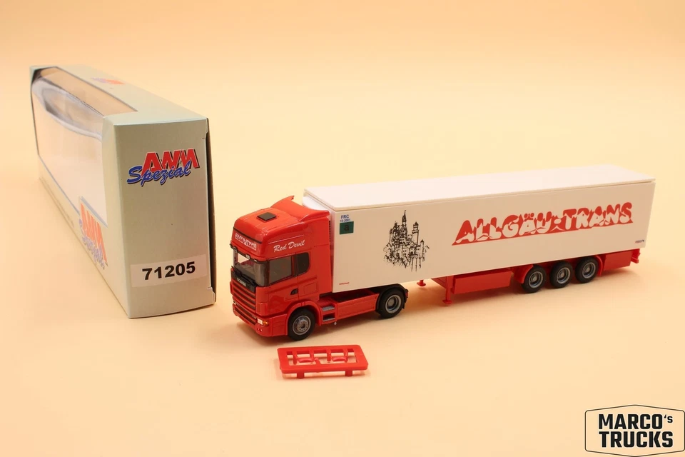 AWM Scania 4 Topline refrigerated semi-trailer truck "Allgäu-Trans" D No. 71205  - Image 1 of 1