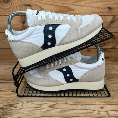 Saucony Trainers Womens Size UK 4 Classic Jazz White Suede Mesh Casual Shoes - Image 1 of 4