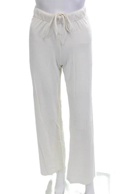 Skims Womens Cotton Drawstring Wide Leg Casual Pants White Size XS - Image 1 of 4