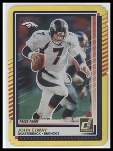 2025 Donruss Press Proofs Gold Die Cut John Elway #/25 #255 - Picture 1 of 2