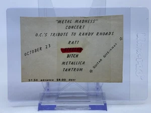 1982 Metallica "Metal Madness" Ticket/Handzettel Billy Barty’s Roller Fantasy RAR - Bild 1 von 2