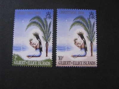 Juego de estampillas de Gilbert & Ellice Islands Scott # 157-158... ¡Envío internacional gratuito! Foto 1 de 4