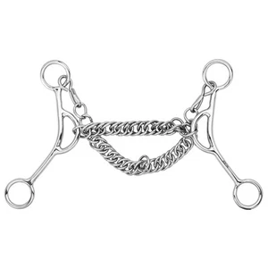 Broca mordaza occidental JK BAR H EQUINE con boca de cadena ideal para carreras de barriles - Imagen 1 de 1