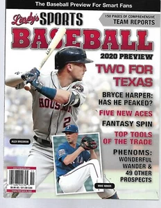 LINDY'S SPORTS MAGAZINE BASEBALL 2020 PREVIEW, TWO FOR TEXAS, BRYCE HARPER. - Picture 1 of 1