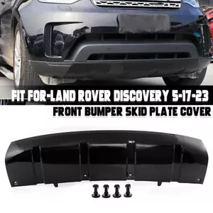 Cubierta de placa de deslizamiento de parachoques delantero negro brillante para Land Rover Discovery 5 2017-2023. - Imagen 1 de 12