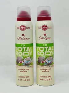 2 Old Spice Fiji Total Body 24/7 lasting Freshness Spray Deodorant 3.5oz/99g New - Picture 1 of 8