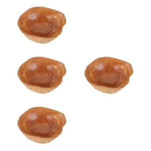 4 PCS Obstteller Zum Schnitzen Von Wurzeln Rustikales Tablett Gebäck-Tablett - Bild 1 von 12
