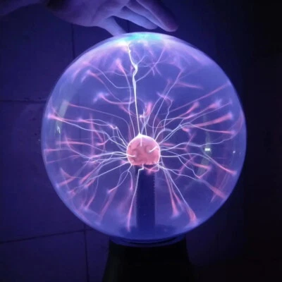 Blue 12" Tesla Plasma Ball Sphere Holiday Party Bar Lamp Light Lighting Decor - Image 1 of 4