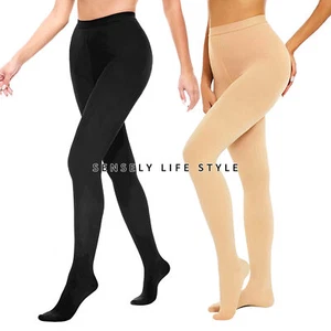 Compression Pantyhose Stockings for Women Men, 20-30mmHg Plus Size Opaque Tights - Picture 1 of 14