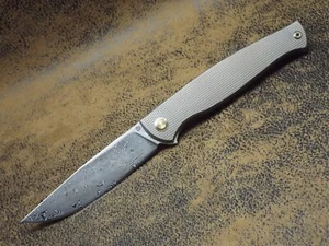 A.Cheburkov Exklusives Taschenmesser Klappmesser Rostfreier Damast 61-HRC Folder - Picture 1 of 11