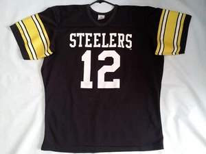 VINTAGE MADE IN USA RAWLINGS PITTSBURGH STEELERS #12 BRADSHAW JERSEY SIZE 48 XL - Picture 1 of 7