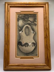 Navajo Sandmalerei Künstler Herman Tyler Jr. Rahmenmatten 6 x 9 - Bild 1 von 4