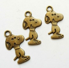6pcs-1" brass Snoopy Charm,toy charm, cartoon charm