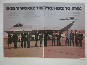 4/1991 PUB NORTHROP MCDONNELL DOUGLAS YF-23 F-23 STEALTH ATF FIGHTER ORIGINAL AD - Picture 1 of 1