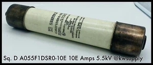 A055F1DSR0-10E SQUARE D A055F1DSR0-10E Fusibile 10E Ampere 5,5kV ~ Usato - Foto 1 di 2