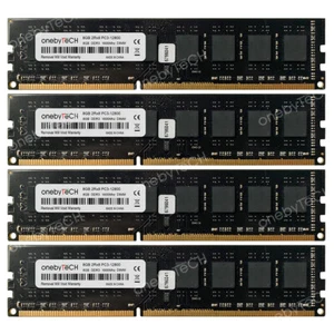 32GB 4X8GB DDR3 DDR3 12800U PC3-1600MHz 240P UDIMM Non ECC Desktop Memory Module - Picture 1 of 4