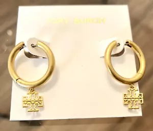 Pendientes de aros Huggie con logotipo de Tory Burch - Imagen 1 de 3