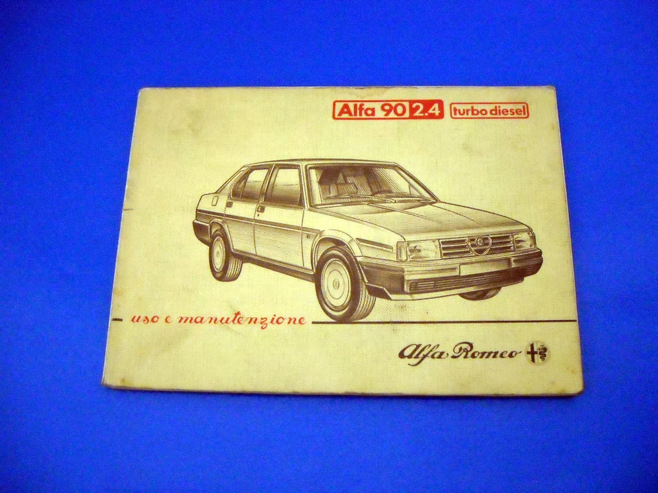 Alfa Romeo 90 2.4 TurboDiesel Libretto Uso e Manutenzione 1984 Italiano - Immagine 1 di 1