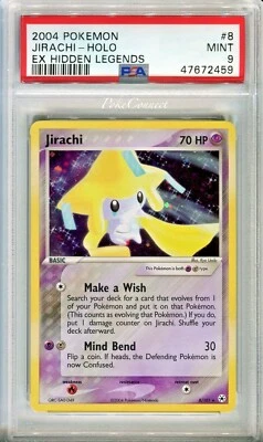 PSA 9 MINT Pokemon JIRACHI Holo Rare 2004 ex Hidden Legends #8/101 - Image 1 of 2