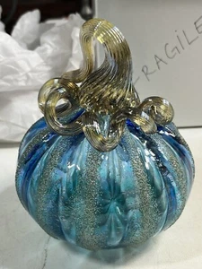 Mundgeblasenes Kunstglas Kürbis Hot Glass Alley Jake Pfeifer 5”W 6”T Charlotte NC - Bild 1 von 8