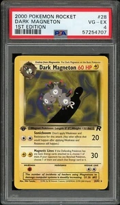 PSA 4 VG-EX Dark Magneton 28/82 1a edizione carta Pokemon squadra razzo POP 1 - Foto 1 di 2