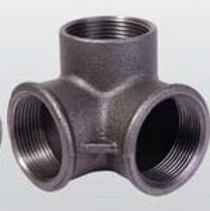 1-1/4" Codo de salida lateral DEG 90° NEGRO HIERRO MALEABLE tubo de montaje npt - Imagen 1 de 1