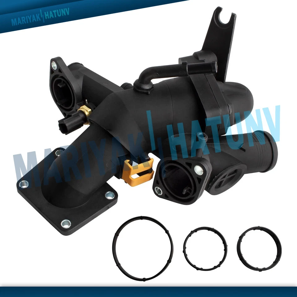 Conjunto de carcaça de termostato líquido de arrefecimento do motor para Jaguar S-Type 2006-2008 XF XJ8 XK - Imagem 1 de 4