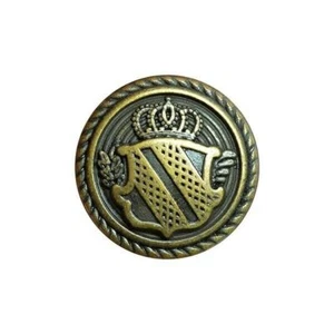 Round Bronze Metal Military Shield Blazer Buttons - Choose From 4 sizes B1978 - Picture 1 of 13