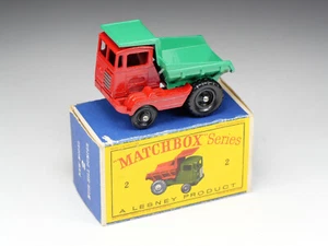 MATCHBOX - 2 - Muir-Hill Dumper - No Silver Trim - Rouge Vif - En boite - Imagen 1 de 11