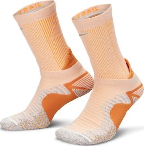 NEW Nike Trail Running Wool Blend Nikegrip Dri-Fit Crew Socks M 8-9.5 / W 9.5-11