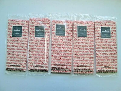 NEW Hallmark 5 Packs Tissue Paper Happy Valentine's Day Red White Heart Love NIP - Image 1 of 4