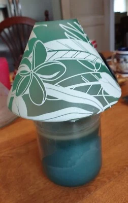 Yankee Candle Tahitian Mist frosted Jade beach sea glass Shade Only.  - Image 1 of 4