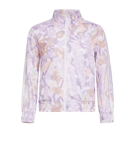 adidas Big Girls Midweight Track Jacket White Purple X-Large (16) - Picture 1 of 7