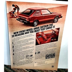 1979 Datsun 310 We Are Driven Car Vintage Print Ad 70s Original - Picture 1 of 1