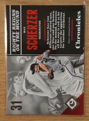 2017 PANINI CHRONICLES MAX SCHERZER #28 WASHINGTON NATIONALS - Image 1 of 2
