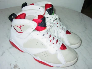 2014 Nike Air Jordan Retro 7 "Hare" White/Light Silver/True Red Shoes Size 10.5  - Picture 1 of 12