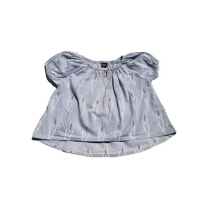 Girls Tea Collection Shirt Size 18-24 Months Blue Blouse Short Sleeve Purple - Foto 1 di 5
