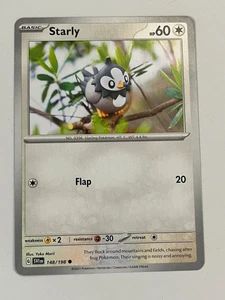 Starly 148/198 Scarlet & Violet non-holo Yuka Morii Clay Pokemon - Picture 1 of 1