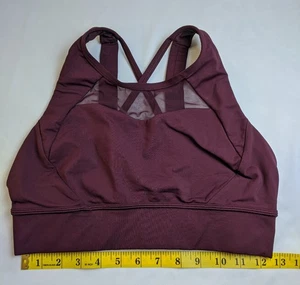 Lululemon Breathe It In Bra Burgundy Medium Support C/D Cup Size 8 - Picture 1 of 4