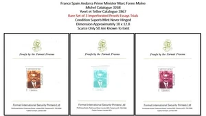 Liberia 1999 France Spain Andorra Prime Minister Marc Molne - Rare Proof MNH - Picture 1 of 4