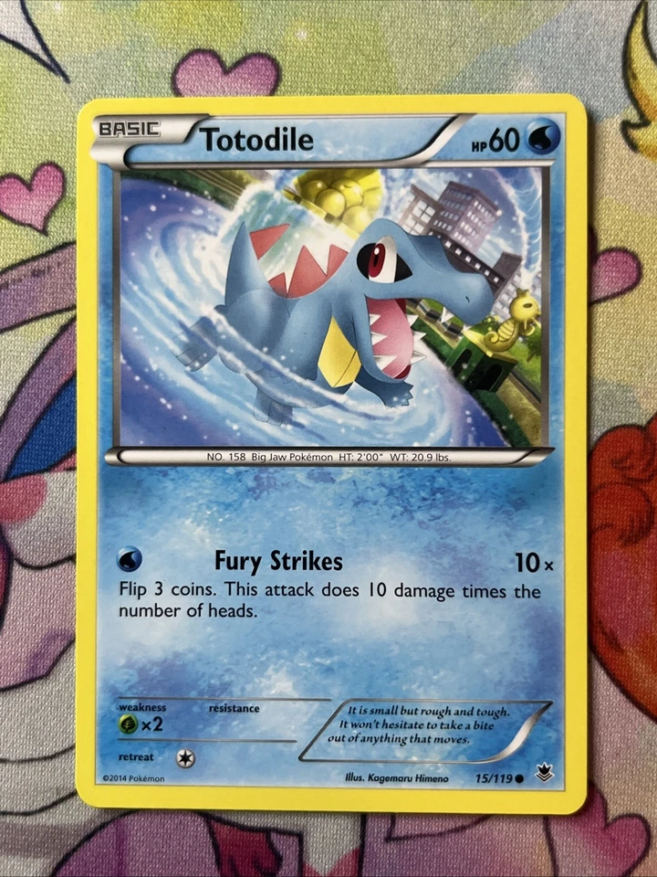 Pokemon - Totodile - 15/119 - Common - XY - Phantom Forces - LP - Image 1 of 2