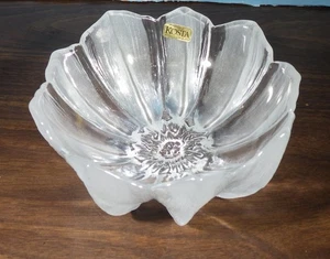 KOSTA WATER-LILY Kosta Crystal Bowl, Suecia, Diseñador: Mats Jonasson, con caja - Imagen 1 de 5