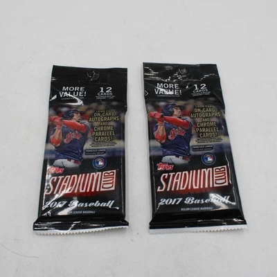 (2) 2017 Topps Stadium Club Baseball Sealed Value Pack Lot Judge RC DN719 - Image 1 of 4