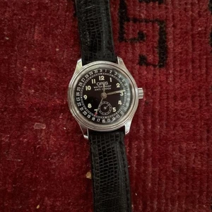 ORIS Pointer Date Manual Wind Men's Watch Black Dial 31mm Analog Vintage Japan - Picture 1 of 24