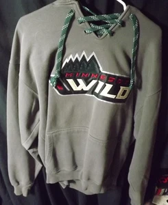 Minnesota Wild PineTrees Logo NHL Signature brand embroidered hoodie 2000-2001 - Picture 1 of 4