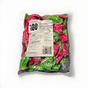 NEW 100 FLAMINGO PRINT 12" BALLOONS BRIGHT PINK AND KIWI PARTY FREE SHIP - Picture 1 of 1