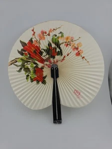 Vintage Shanghai Arts & Craft People's Republic of China Folding Hand Fan - Picture 1 of 4