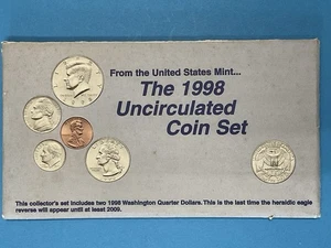 1998 United States Mint Uncirculated Coin Set With OGP & COA - Picture 1 of 7
