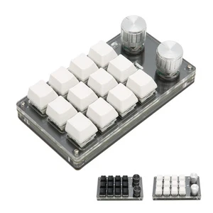 Mini Keypad 12 Keys 2 Knobs USB Or BT Connection Blue Switch Plug And Play P Hot - Bild 1 von 28